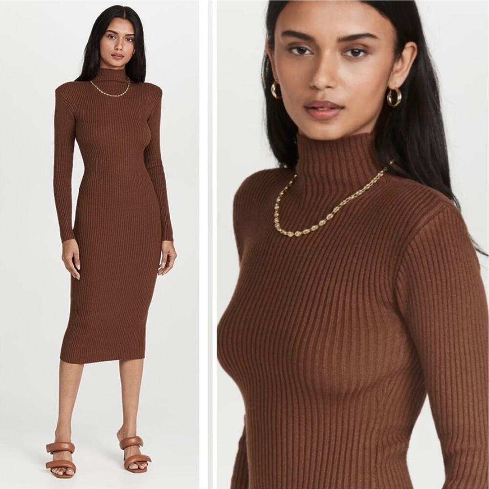 ASTR The Label Abilene Sweater Dress Nutmeg Size M